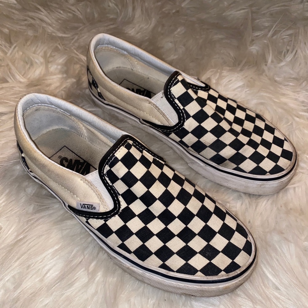 Checkered Slip ons